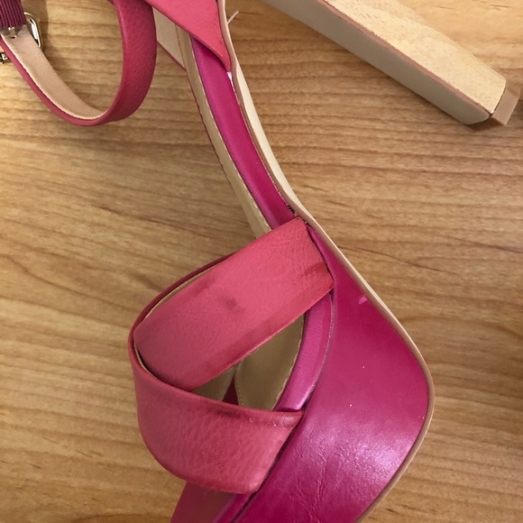 Colin Stuart Platform Sandals, Pink/Red, Size 8.5 - Picture 4 of 8
